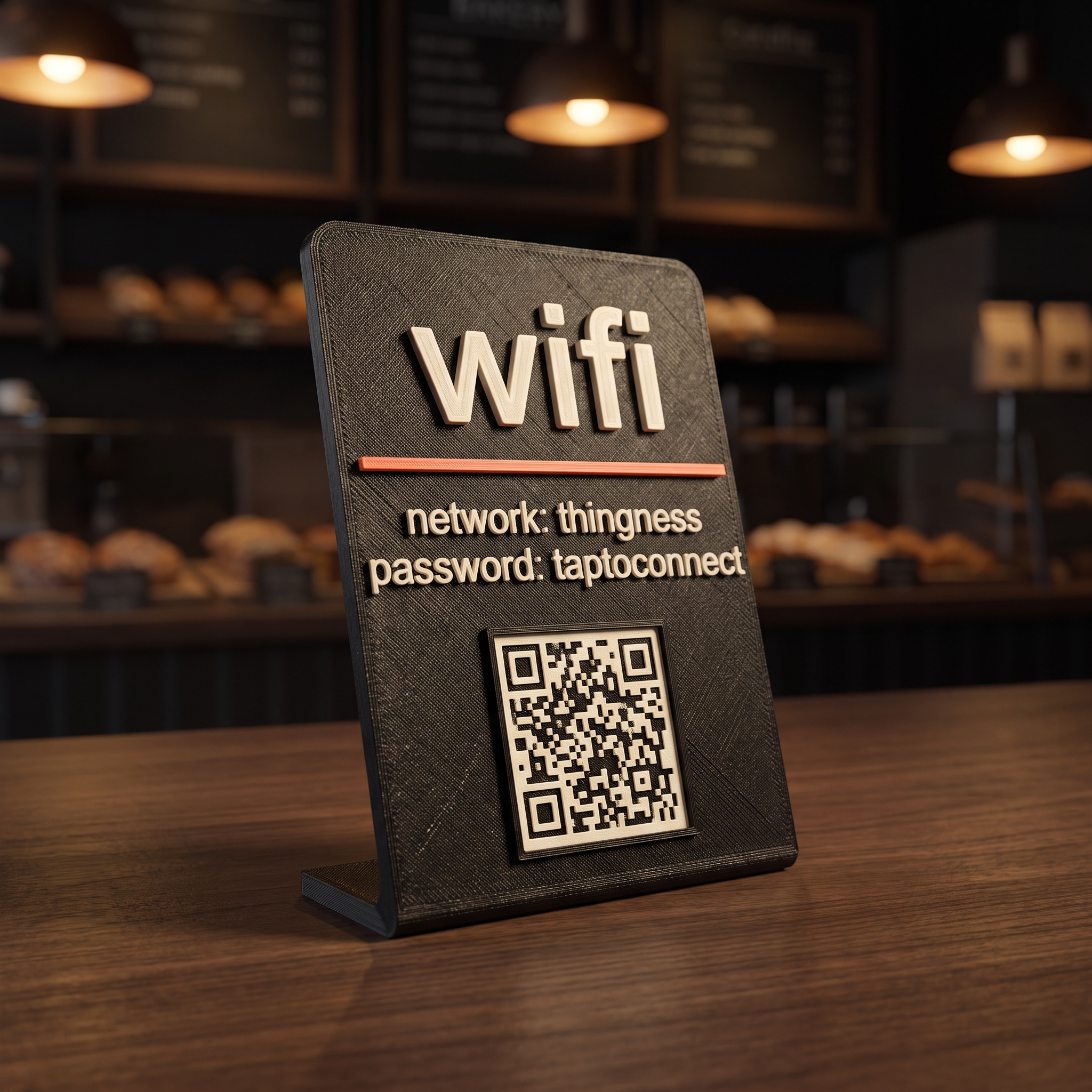 WiFi plaque detail, tap to connect