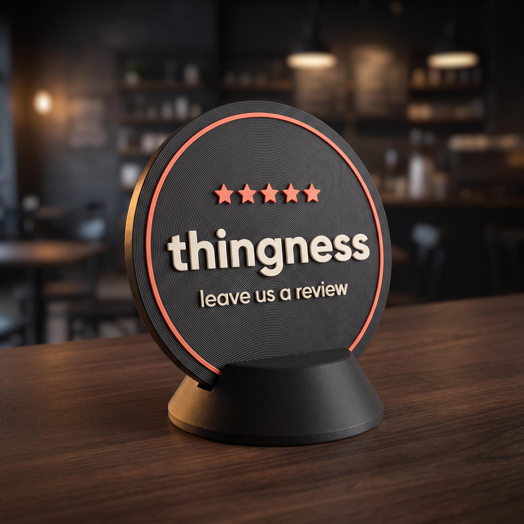 Google review disc detail with five stars and leave us a review