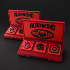 Social Tap Bar – Red cafe designs, alternate view; real product photo with edited studio background.